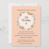 Invitation Mariage de couronnes florales de Papillon à pinte (Devant)