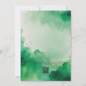 Invitation Mariage de courroie de trèfle vert (Dos)