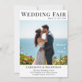 Invitation Mariage de couverture de magazine à la plage (Devant)