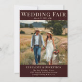 Invitation Mariage de couverture de magazine dans le pays (Devant)