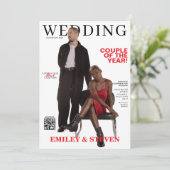 Invitation Mariage de couverture du magazine de code QR (Debout devant)