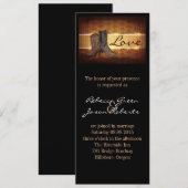 Invitation mariage de cow-boy de l'ouest en détresse (Devant / Derrière)