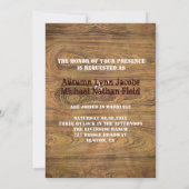 Invitation Mariage de cow-boy rustique (Dos)