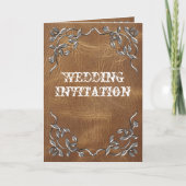 Invitation Mariage de cow-boy rustique de l'Ouest américain (Devant)