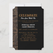 Invitation mariage de cow-boy rustique western country cheval (Devant)