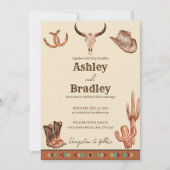 Invitation Mariage de cowboy de l'ouest du ranch du sud-ouest (Devant)