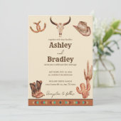 Invitation Mariage de cowboy de l'ouest du ranch du sud-ouest (Debout devant)