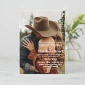 Invitation Mariage de cowboy minimaliste occidental (Debout devant)