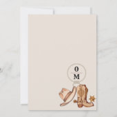 Invitation Mariage de cowboy minimaliste occidental (Dos)