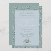 Invitation Mariage de crabe aquarelle (Devant / Derrière)