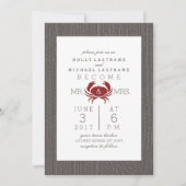 Invitation Mariage de crabe rustique (Devant)
