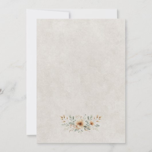 Invitation Mariage de crâne à long vertige rustique (Dos)