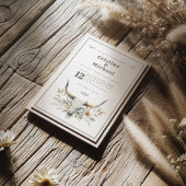 Invitation Mariage de crâne à long vertige rustique