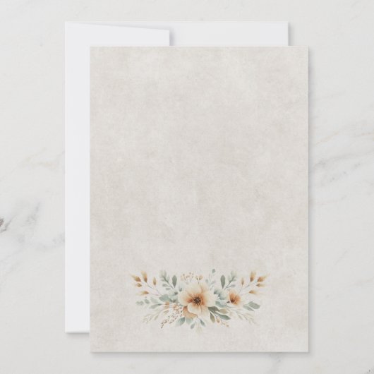 Invitation Mariage de crâne à longue couleur (Dos)