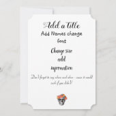 Invitation Mariage de Crânes - Jusqu'à ce que la Mort Nous Sé (Dos)