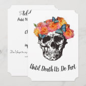 Invitation Mariage de Crânes - Jusqu'à ce que la Mort Nous Sé (Devant / Derrière)