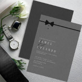Invitation Mariage de Cravate Black Bow sur mesure ID1090