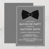 Invitation Mariage de Cravate de la de Bachelor Party Black (Devant / Derrière)