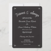 Invitation Mariage de Cravate noir (Devant)