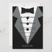 Invitation Mariage de Cravate noir (Devant)