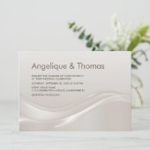 Invitation Mariage de crème élégant (Debout devant)