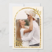 Invitation Mariage de crème Feuille Gold Laurel Wreath (Dos)