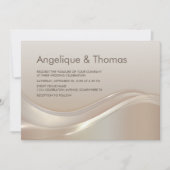 Invitation Mariage de crème moderne (Devant)