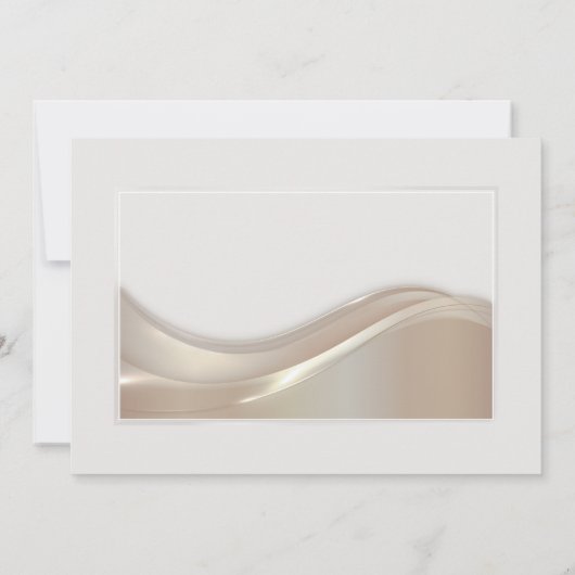 Invitation Mariage de crème moderne (Dos)