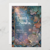 Invitation Mariage de crépuscule forestier enchanté (Devant / Derrière)