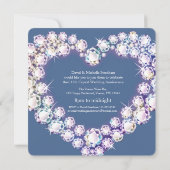 Invitation Mariage de cristal cœur 15 ans de fête (Dos)