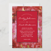 Invitation Mariage de cristaux d'agate rouge noir et or (Devant)