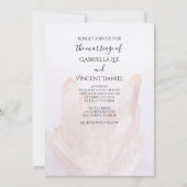 Invitation Mariage de cristaux rose pâle (Devant)