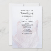 Invitation Mariage de cristaux violets Lavande Lumière (Devant)