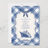 Invitation Mariage de croisière bleu marine (Devant)