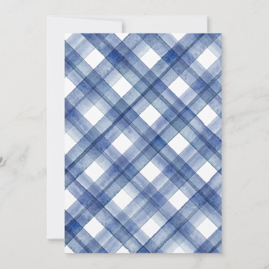 Invitation Mariage de croisière bleu marine (Dos)