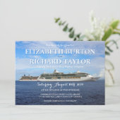 Invitation Mariage de croisière nautique de plage  (Debout devant)