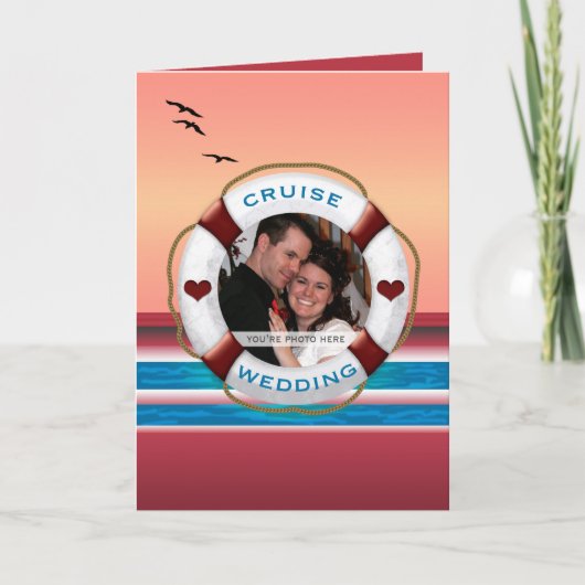 Invitation Mariage de croisière - Sunset Custom Photo Invitat (Devant)