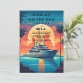 Invitation Mariage de croisière Tropical Seascape Beach (Debout devant)