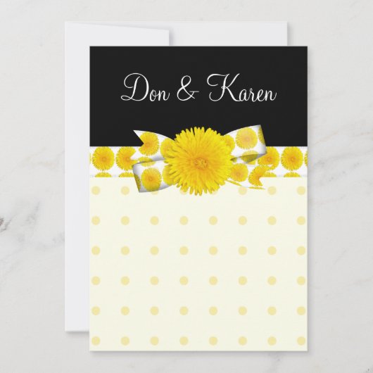Invitation Mariage de Dandelion jaune printingtime (Devant)