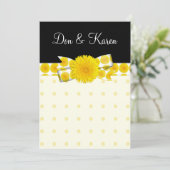 Invitation Mariage de Dandelion jaune printingtime (Debout devant)