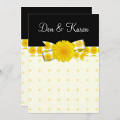 Invitation Mariage de Dandelion jaune printingtime (Devant / Derrière)