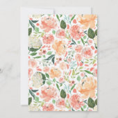 Invitation Mariage de  de courge florale à l'aquarelle (Dos)