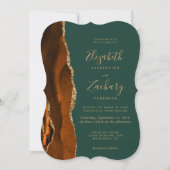 Invitation Mariage de  de porte vert foncé (Devant)