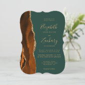 Invitation Mariage de  de porte vert foncé (Debout devant)