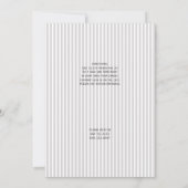 Invitation Mariage de  de trame argenté clair gris (Dos)