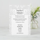 Invitation Mariage de découpe de papier gris (Debout devant)