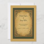 Invitation Mariage de défilement Vintage médiéval royal (Devant)