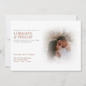 Invitation Mariage de dégradé de blanc doux (Devant)