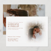 Invitation Mariage de dégradé de photo de moments heureux (Devant / Derrière)