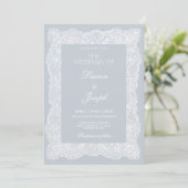Invitation Mariage de dentelle (Debout devant)